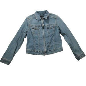 Indigo Palms Denim Women's size Medium Sandblast Zip-up Jacket
